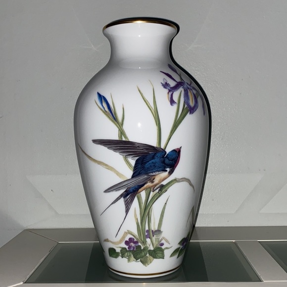 Franklin Porcelain The Meadowland Bird Vase by Basil Ede Limited Edition 1980 - Picture 6 of 15